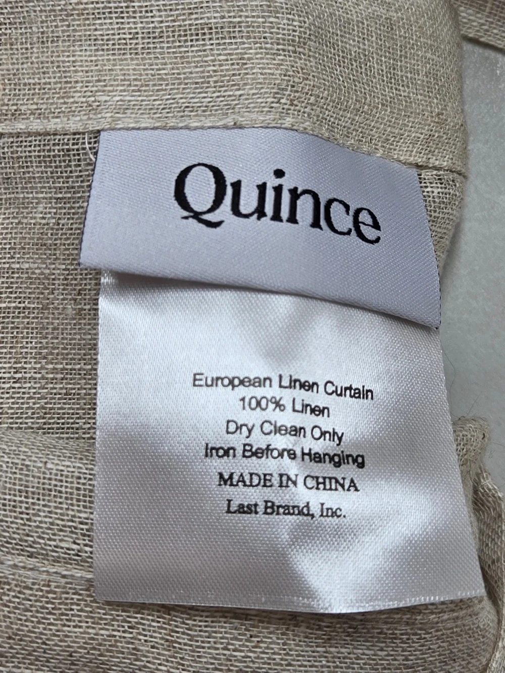 NWT QUINCE Set Of 4 48x84 European Linen Sheer Curtains Flax 9807